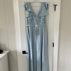 Elegant Light Blue Maxi Dress